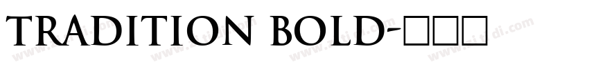 Tradition Bold字体转换
